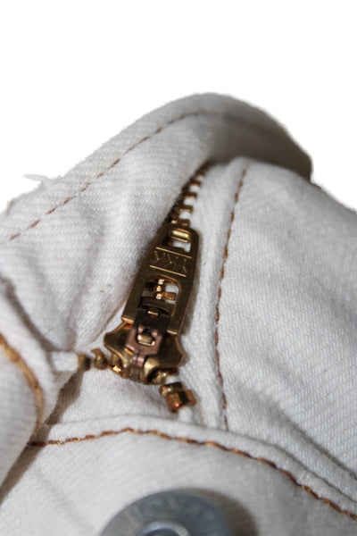 Jonathan Simkhai Women Ankle Cropped Jeans Beige Size 28