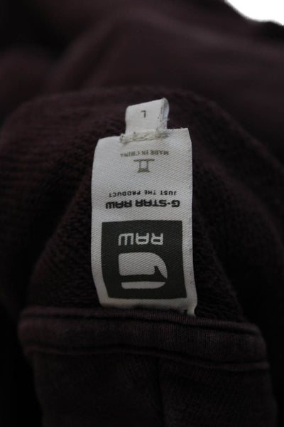 G Star Raw Womens Pullover Sweatshirt Brown High Neck Designer Size L