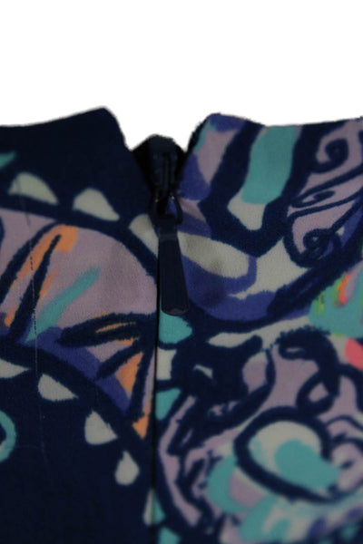 Lily Pulitzer Women Sleeveless Sweetheart Leaf Print Jumpsuit Blue Size 4
