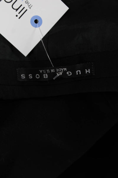 Hugo Boss Mens Black Wool Suit Jacket Button Long Sleeve Size 40