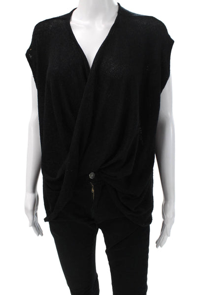 Beyond Yoga Women V-Neck Black Sleeveless Top Size S