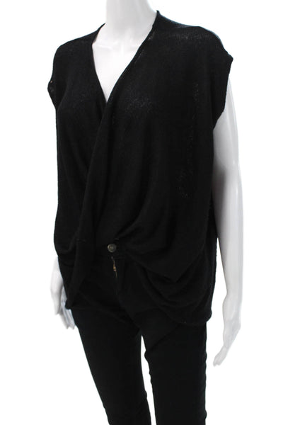 Beyond Yoga Women V-Neck Black Sleeveless Top Size S