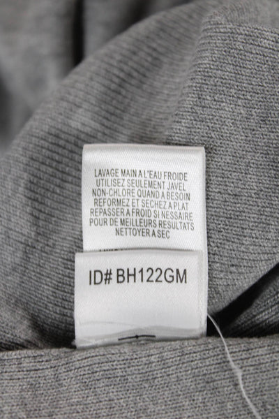 BCBGMAXAZRIA Women Gray Sweater Dress V Neck 3/4 Sleeve Above Knee Size XS