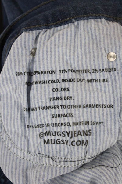 Mugsy Mens Dark Blue 90s Straight Jeans Size 38
