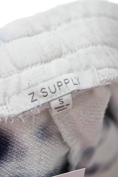 Z Supply Womens Sweat Shorts White Cotton Drawstring Beach Size S