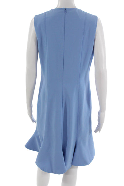 Victoria Beckham Women Shift Dress Light Blue Sleeveless Zip Size 10