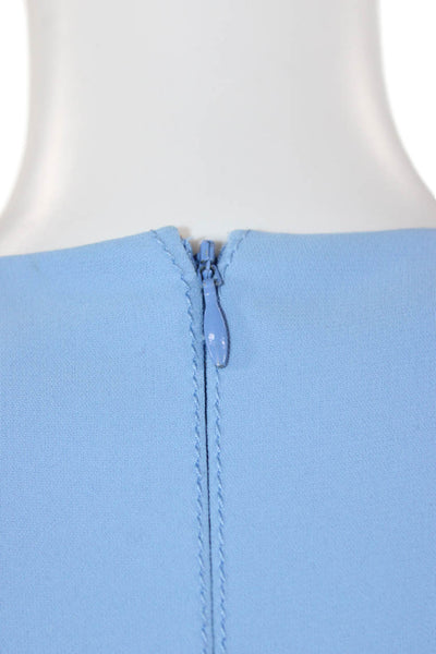 Victoria Beckham Women Shift Dress Light Blue Sleeveless Zip Size 10