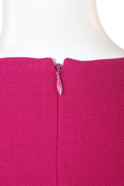 Rickie Freeman Teri Jon Womens Purple Wool Sheath Dress Short Sleeve Size 8