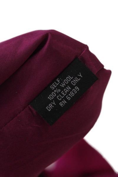 Rickie Freeman Teri Jon Womens Purple Wool Sheath Dress Short Sleeve Size 8
