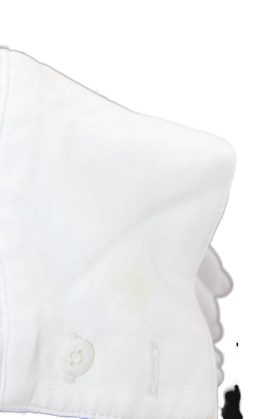 3.1 Phillip Lim Womens White Collared Button Viscose Long Sleeve Blouse Size 8