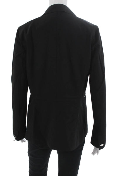 Lafayette 148 New York Women Black Collared Button Blazer Long Sleeve Size 8