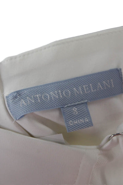 Antonio Melani Women Cropped Camisole White Polyester Size 8