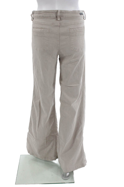 Level 99 Womens Beige Mid Rise Pants Lyocell Blend Inseam 30 Size 28