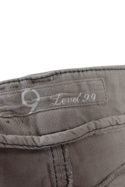 Level 99 Womens Beige Mid Rise Pants Lyocell Blend Inseam 30 Size 28