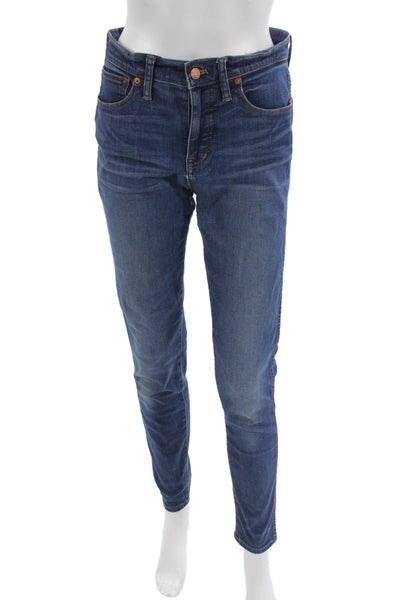 Madewell Women Dark Blue High Rise Skinny Ankle Jeans Size 28