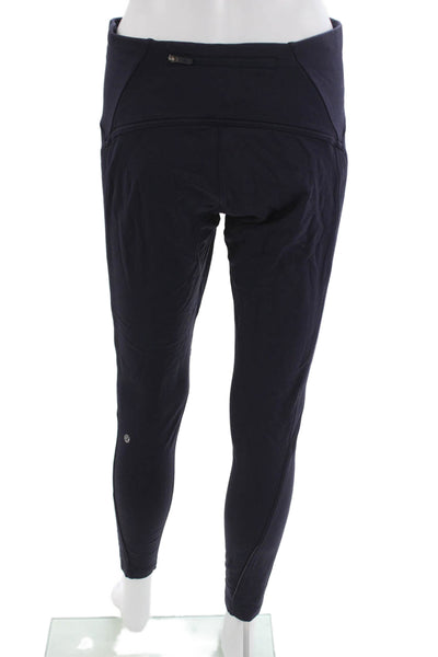 Lululemon Women Ankle Leggings Dark Blue Nylon Size 8