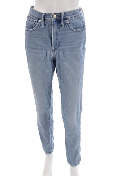 Madewell Women Light Blue High Rise Skinny Ankle Jeans Size 28