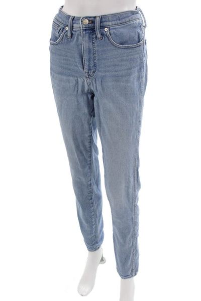 Madewell Women Light Blue High Rise Skinny Ankle Jeans Size 28