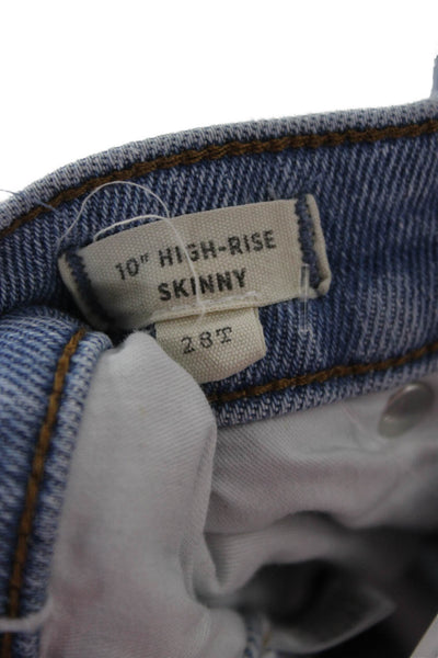 Madewell Women Light Blue High Rise Skinny Ankle Jeans Size 28