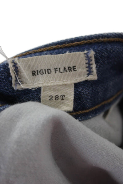 Madewell Women Flared High Rise Blue Jeans Tall Size 28