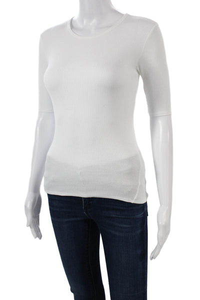 Rag & Bone Womens White Pima Cotton T-Shirt Short Sleeve Crew Neck Size XS