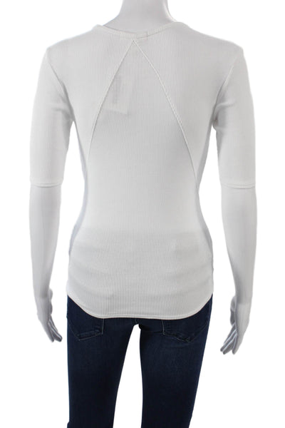 Rag & Bone Womens White Pima Cotton T-Shirt Short Sleeve Crew Neck Size XS