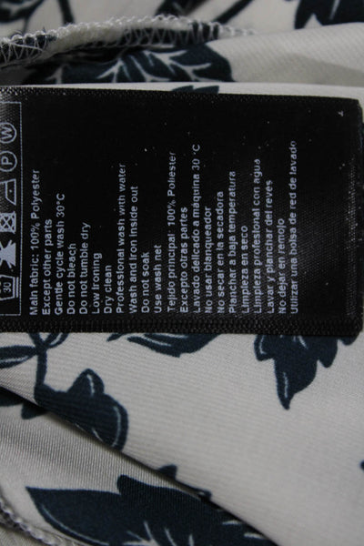 Ba&Sh Women White Floral Collared Long Sleeve Button Up Blouse Size 2