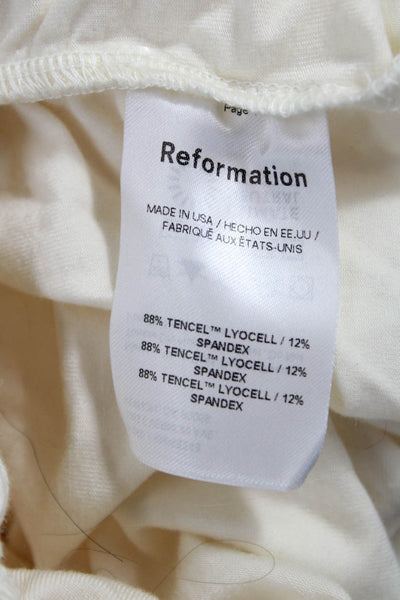 Reformation Womens Beige Sleeveless Tencel Lyocell Stretch Top Size XS