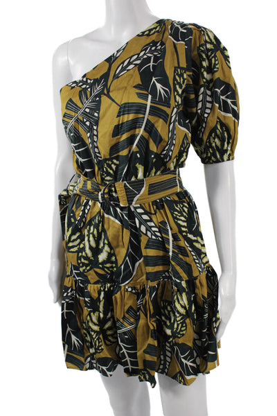Karina Grimaldi Women Bohemian Floral Cotton Short Sleeve Dress Black Size XS
