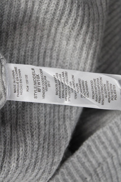 Splendid Womens Pullover Hoodie Gray Wool Viscose Cashmere Blend Size M