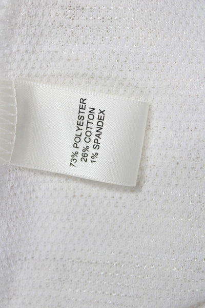 Rachel Zoe Womens White Snap Button-Up Jacket Long Sleeve Designer Size M
