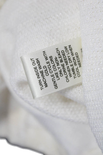Rachel Zoe Womens White Snap Button-Up Jacket Long Sleeve Designer Size M