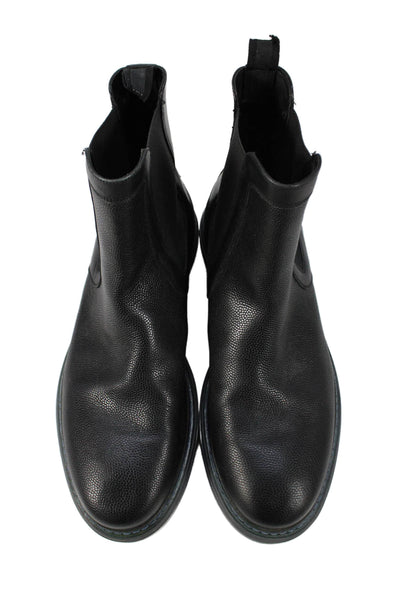 Salvatore Ferragamo Mens Leather Stretch Inset Ankle Boots Black Size 8 EE