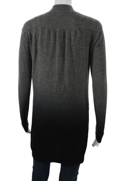 Vince Womens Wool V-Neck Button Cardigan Dark Gray Long Sleeve Size XS