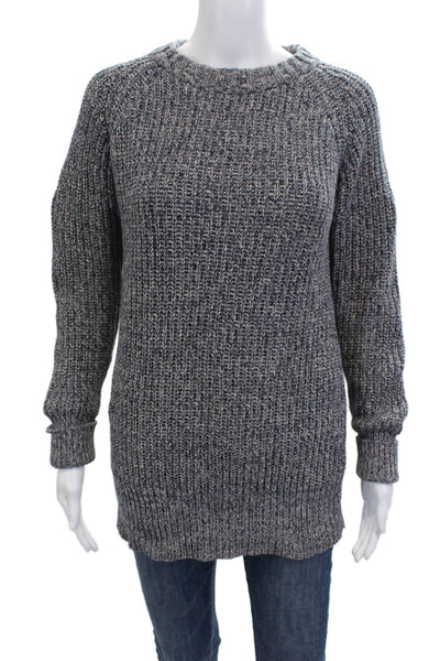 French Connection Womens Pullover Sweater Dark Gray Cotton Crew Neck Size 0
