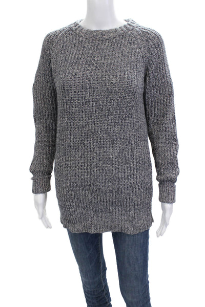 French Connection Womens Pullover Sweater Dark Gray Cotton Crew Neck Size 0