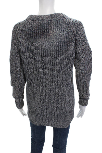 French Connection Womens Pullover Sweater Dark Gray Cotton Crew Neck Size 0