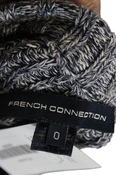 French Connection Womens Pullover Sweater Dark Gray Cotton Crew Neck Size 0