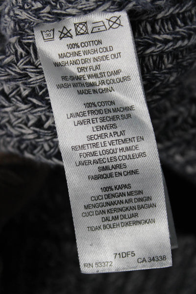 French Connection Womens Pullover Sweater Dark Gray Cotton Crew Neck Size 0