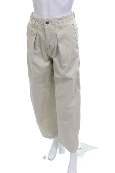 Pistola Unisex Cropped Chino Beige Button Cotton Size 23