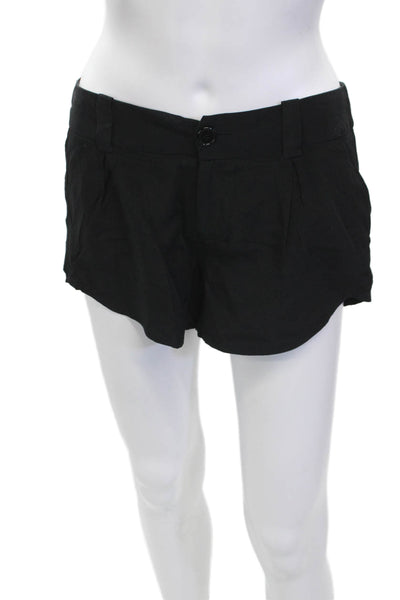 Alice + Olivia Womens Solid Black Polyester Shorts Size M