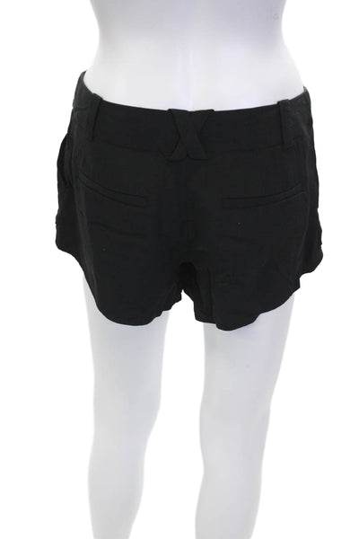 Alice + Olivia Womens Solid Black Polyester Shorts Size M