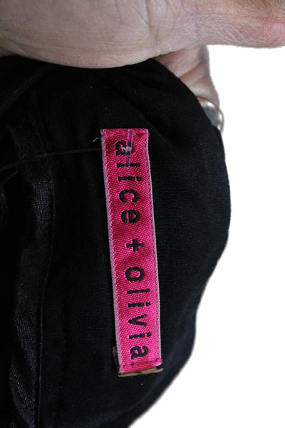 Alice + Olivia Womens Solid Black Polyester Shorts Size M