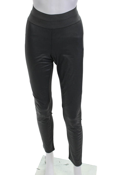 Paige Womens Black Genuine Leather Biker Jegging Size S