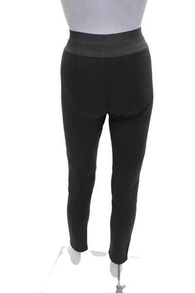 Paige Womens Black Genuine Leather Biker Jegging Size S
