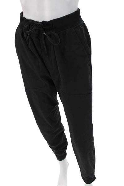Lululemon Mens Jogger Sweatpants Black Drawstring Cotton 25 Inseam Size 6