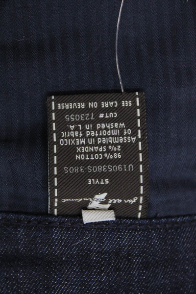 7 For All Mankind Mens Dark Blue Straight Jeans Low Rise Size 24