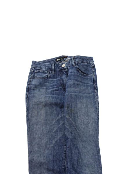 3x1 Womens Low Rise Skinny Blue Jeans Size 24