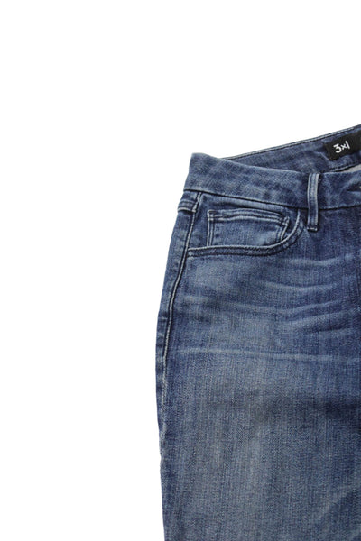 3x1 Womens Low Rise Skinny Blue Jeans Size 24