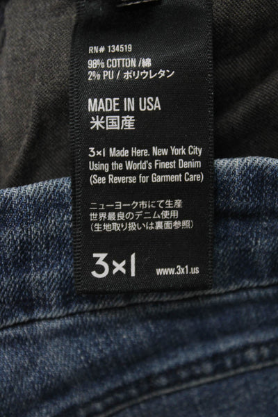 3x1 Womens Low Rise Skinny Blue Jeans Size 24